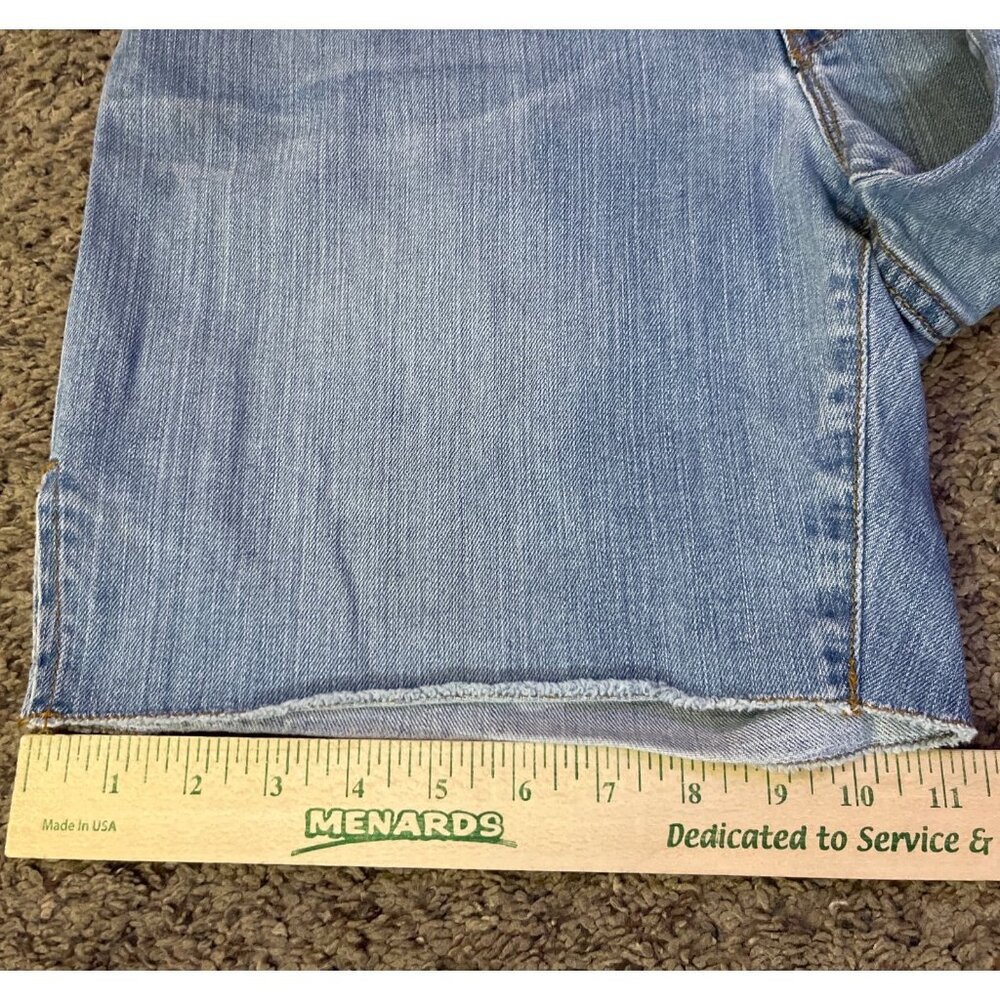 Gap 1969 Boyfriend Denim Shorts 30/10 Split Hem Used - Picture 12 of 13